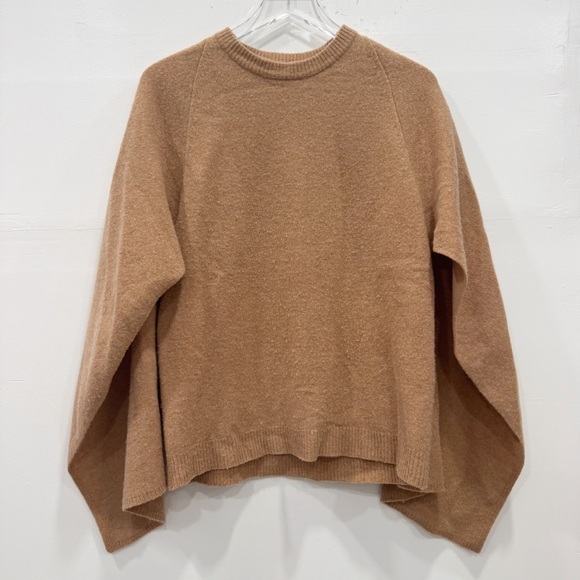 Sandro Cape Style Poncho Sweater Tan Wool Size 1 - Picture 1 of 11
